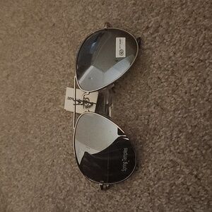 Silver Metallic Mirror Tinted Glasses